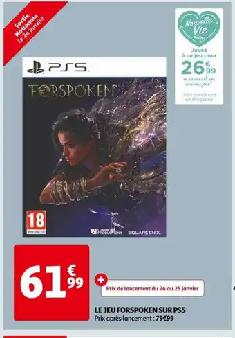 Auchan Le jeu forspoken sur ps5 offre
