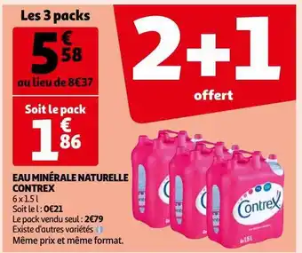 Auchan Eau minérale naturelle contrex offre