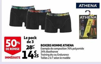 Auchan Boxers homme athena offre