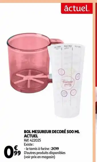Auchan Bol mesureur décoré 500 ml actuel offre