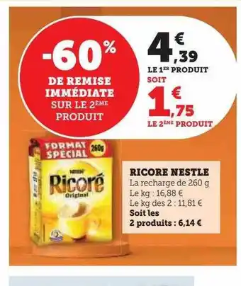 Super U Ricoré nestlé offre