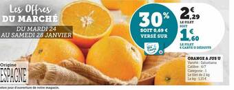 Super U Orange à jus u offre