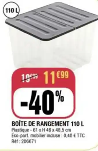 La Foir'Fouille BoÎte de Rangement 110 L offre