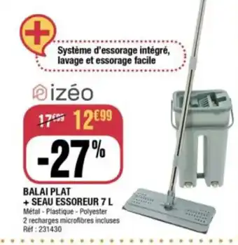 La Foir'Fouille Balai Plat + Seau Essoreur 7 L offre