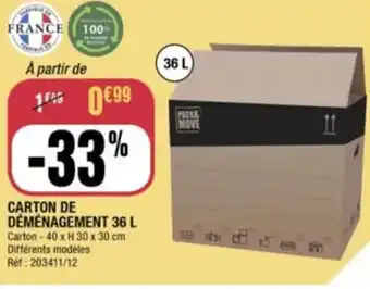 Carton de Déménagement 36 L