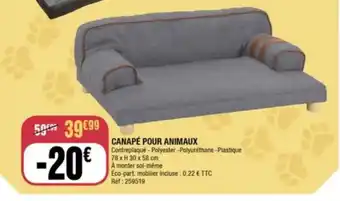 La Foir'Fouille Canapé Pour Animaux offre