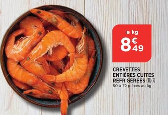 Bi1 Crevettes Entières Cuites Réfrigérées offre