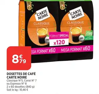 Bi1 Dosettes De Café Carte Noire offre
