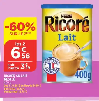 Bi1 Ricoré Au Lait Nestlé offre