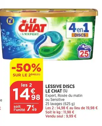 Bi1 Lessive Discs Le Chat offre