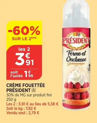 Bi1 Crème Fouttèe Prèsident offre