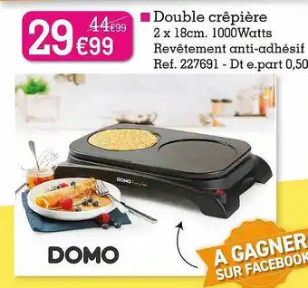 Double crêpière domo