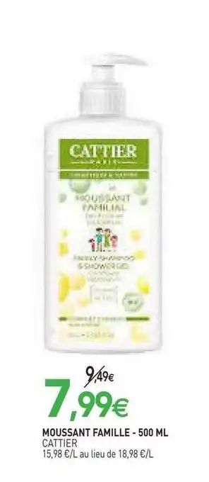 naturéO Moussant famille cattier - 500ml offre