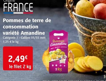 Colruyt Pommes de terre de Consommation Variété Amandine offre