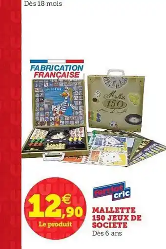 Hyper U Mallette 150 Jeux De Société offre