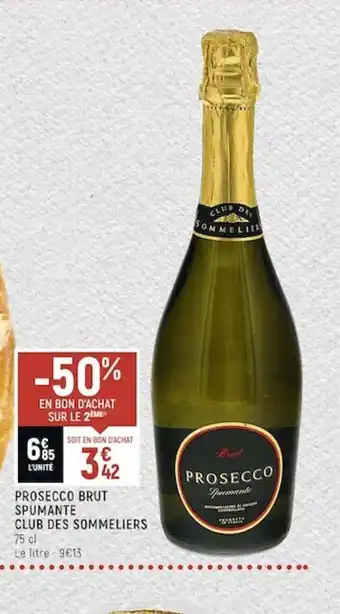 Spar Prosecco Brut Spumante Club des Sommeliers offre