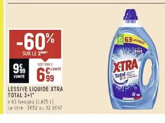 Lessive Liquide xtra Total 3+1