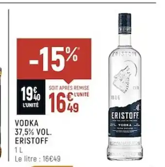 Spar Vodka 37,5%vol eristoff 1L offre