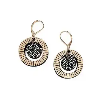 Boucles d'oreilles bois bulle olive