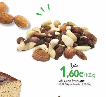 naturéO Mélange étudiant offre