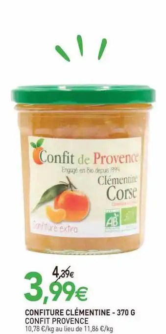naturéO Confiture clémentine confit provence - 370 g offre