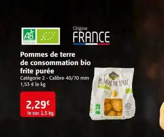 Colruyt Pommes de terre de consommation bio frite purée offre