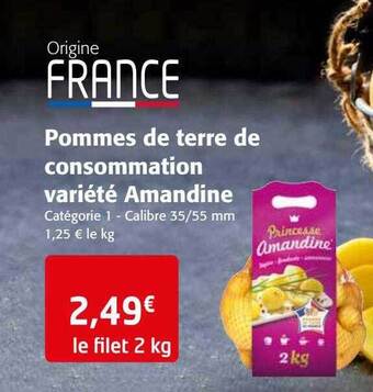 Colruyt Pommes de terre de consommation variété amandine offre