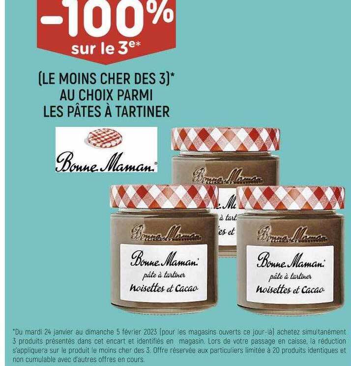 Promo Pâtes à tartiner bonne maman chez Leader Price