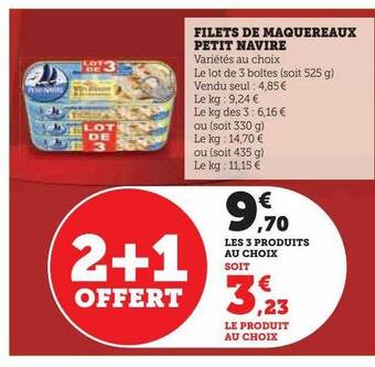 Super U Filets de maquereaux petit navire offre