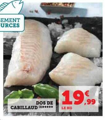 Super U Dos de cabillaud offre
