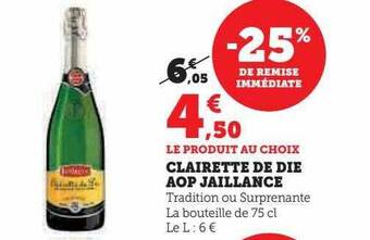 U Express Clairette de die aop jaillance offre