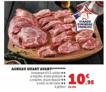 Super U Agneau quart avant offre