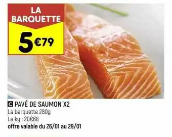 Leader Price Pavé de saumon x2 offre