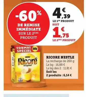 U Express Ricoré nestlé offre