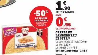 Super U Crêpes de landerneau le ster offre