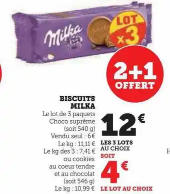 U Express Biscuits milka offre