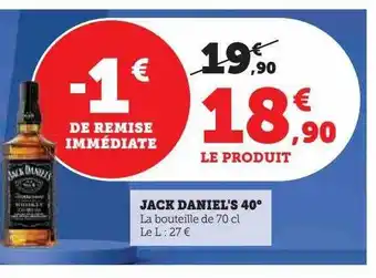 U Express Jack daniel's 40° offre