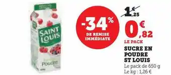 U Express Sucre en poudre st louis offre