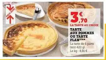 U Express Tarte aux pommes ou tarte flan offre