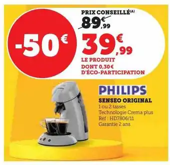 U Express Senseo original philips offre