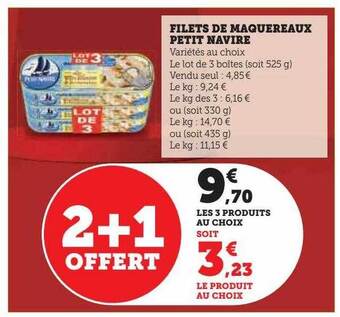 U Express Filets de maquereaux petit navire offre