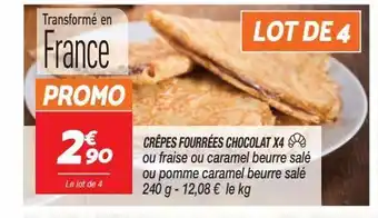Netto Crêpes fourrees chocolat x4 offre