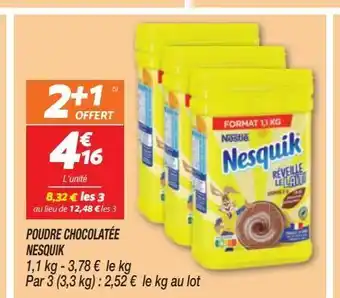 Netto Poudre chocolatee nesquik offre