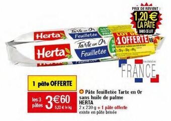 Migros Pâte feuilletée herta offre
