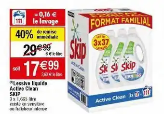 Migros Lessive liquide skip offre