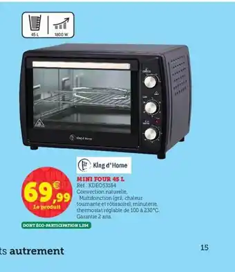 Hyper U Mini Four King D'home offre