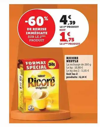 Hyper U Ricoré nestlé offre