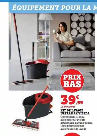 Hyper U Kit de lavage ultramax vileda offre