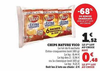 Hyper U Chips nature vico offre