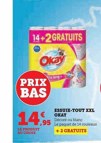Hyper U Essuie-tout xxl okay offre